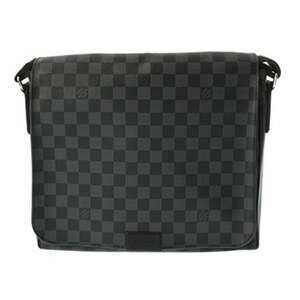 LOUIS VUITTON Louis Vuitton Damier Graphite District MM Black Gray N41272 Men...